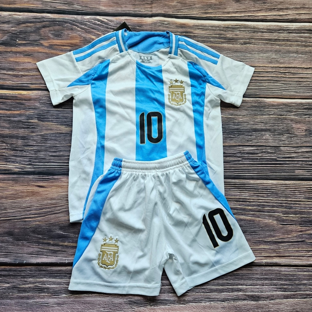 Argentina kid's soccer uniform Jersey and shorts